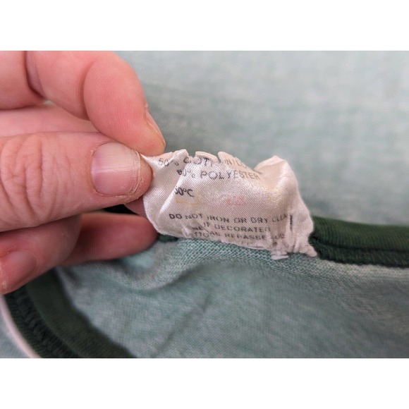 Vintage Sunburst Fashions Ringer T-Shirt Niagara Falls Canada Souvenir Green S M - Picture 6 of 8